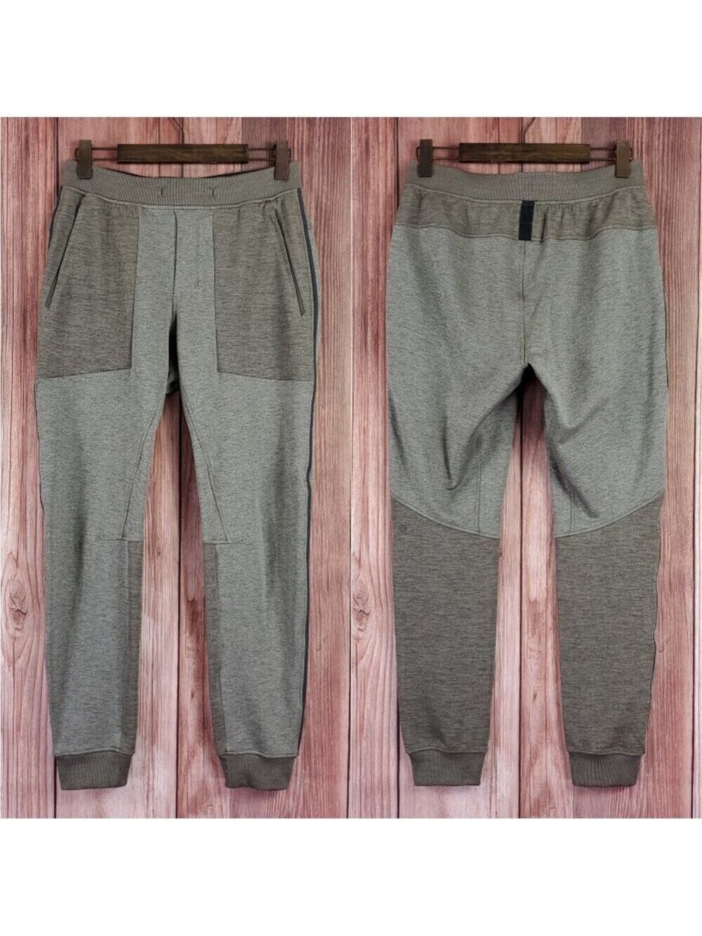 Lululemon Mens Medium Textured Tech Joggers Medium Olive Riverstone M5A04S